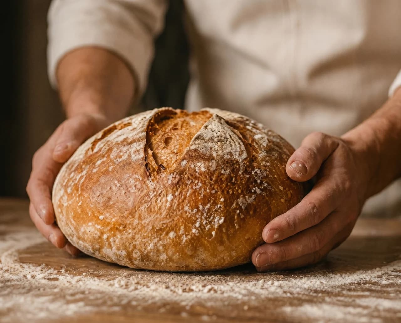 Bäcker mit Brot